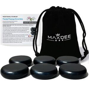 Massage Stones Essential Hot Stones for Massage, 6 Medium Hot Stones
